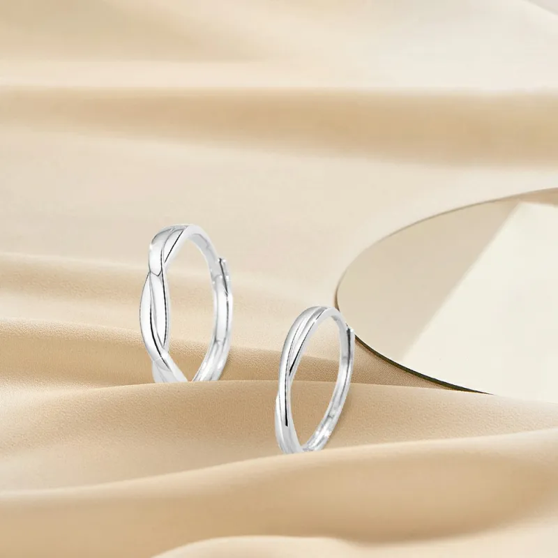 BLANK IN BLANK Sterling Silver Rings Unisex-3