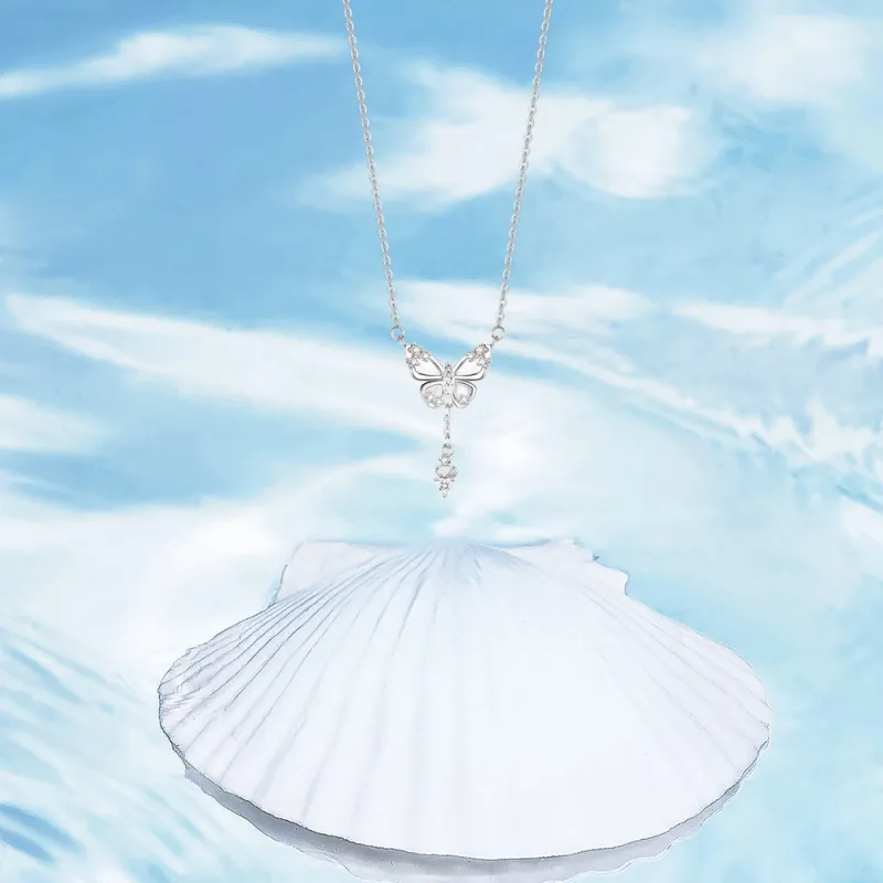 BLANK IN BLANK Sterling Silver Necklaces Women's Bestie Girlfriend Couple Birthday Box-1
