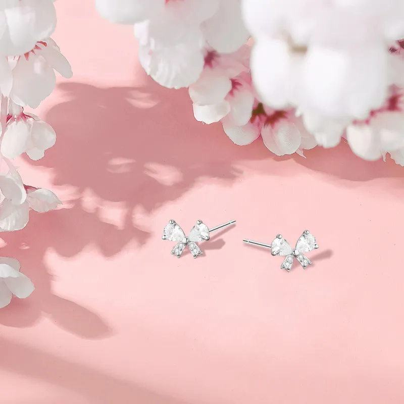 BLANK IN BLANK Sterling Silver Stud Earrings Women's Couple Bestie Birthday Box For Girls-2