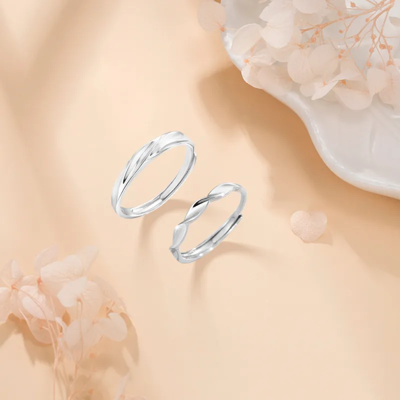BLANK IN BLANK Sterling Silver Rings Unisex-3
