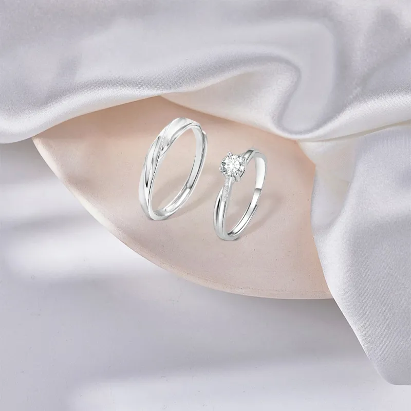 BLANK IN BLANK Sterling Silver Rings Unisex-3