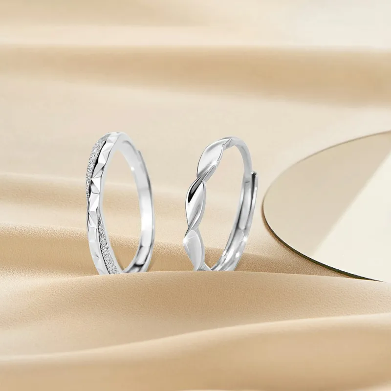 BLANK IN BLANK Sterling Silver Rings Unisex-3