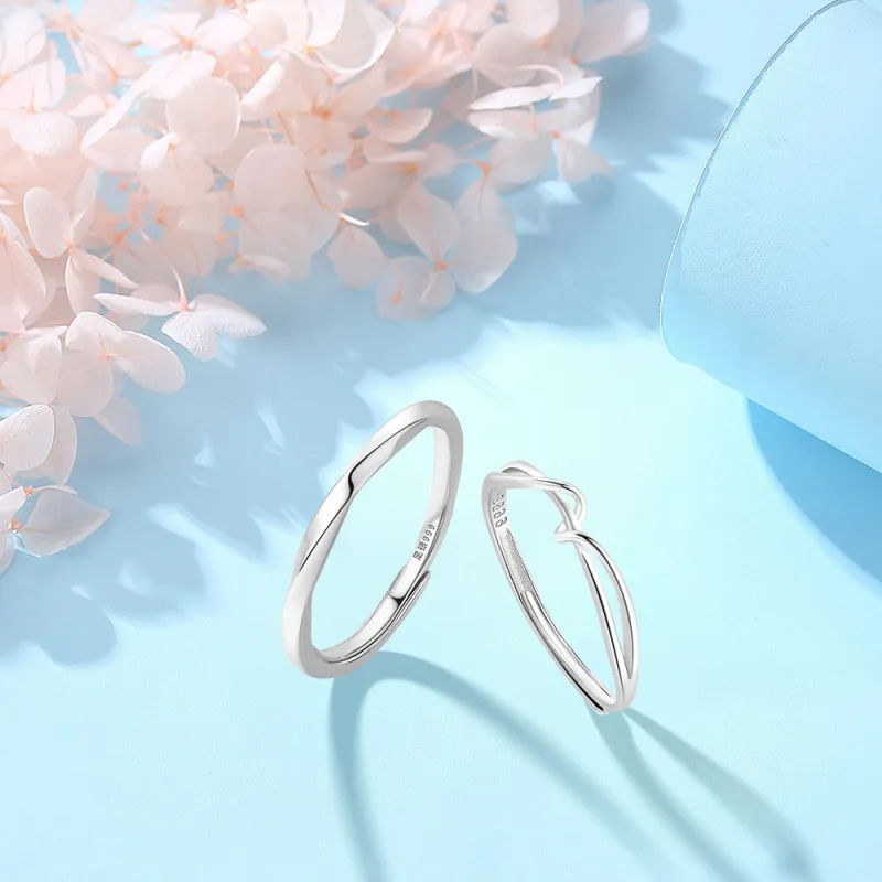 BLANK IN BLANK 999 Fine Silver Rings Unisex-8