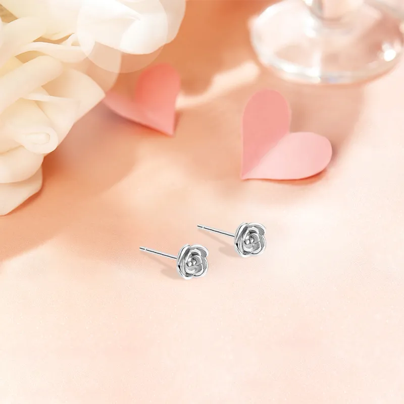 BLANK IN BLANK Sterling Silver Stud Earrings Women's Anniversary Birthday Present Box-4