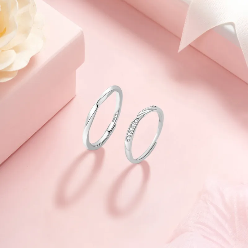 BLANK IN BLANK Sterling Silver Rings Unisex Girlfriend's Birthday Anniversary-4