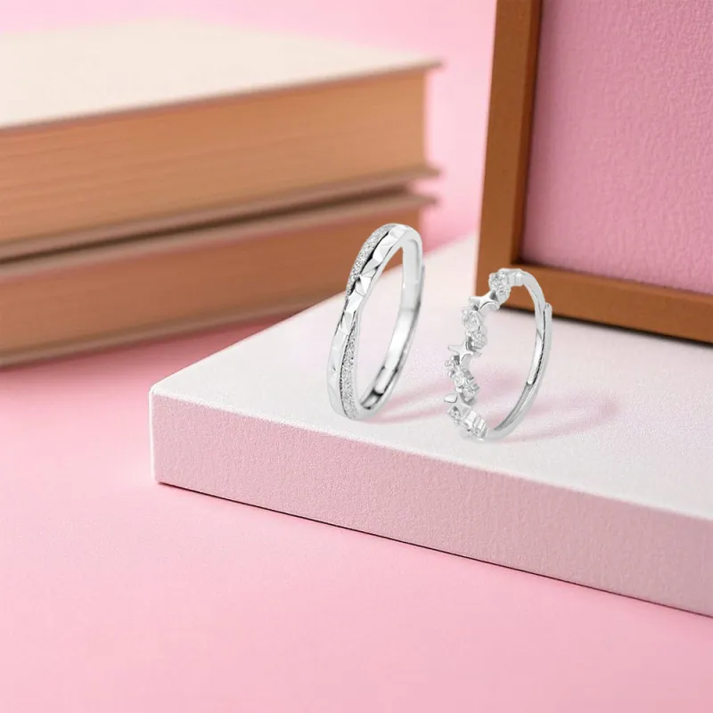 BLANK IN BLANK Sterling Silver Rings Unisex-3