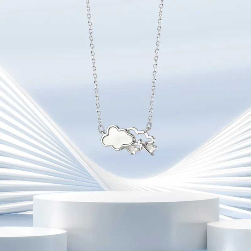 Kelanxi Sterling Silver Necklaces Women's-3
