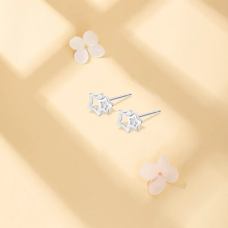 BLANK IN BLANK Sterling Silver Stud Earrings Women's Anniversary Bestie Girlfriend Birthday Women's-6