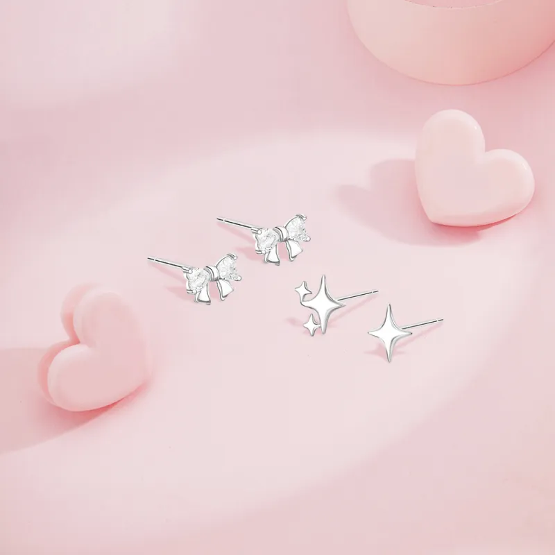 BLANK IN BLANK Sterling Silver Stud Earrings Women's Birthday Gift-1