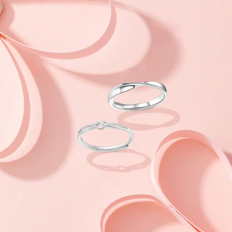 BLANK IN BLANK Sterling Silver Rings Unisex-4