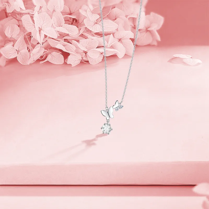 BLANK IN BLANK Zircon Necklaces Women's Bestie Girlfriend Couple Birthday Girl-2