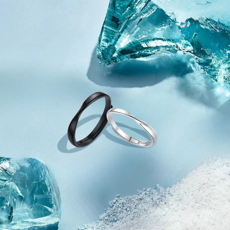 BLANK IN BLANK S925 Silver Rings Unisex Girlfriend Birthday Confession Box-2