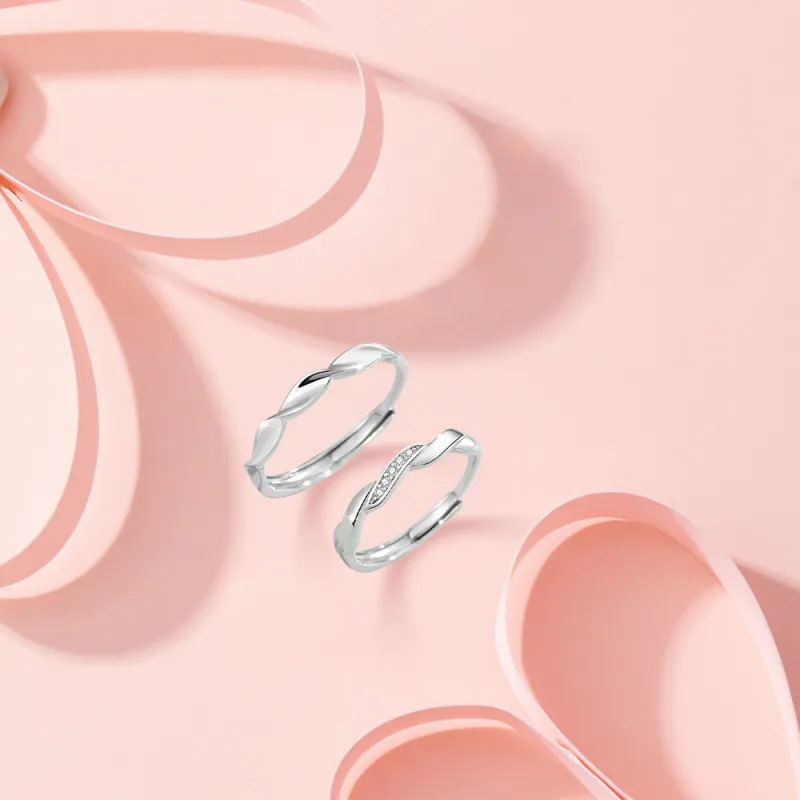 BLANK IN BLANK Sterling Silver Rings Unisex-2
