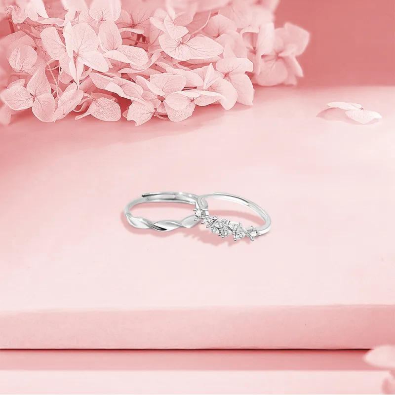 BLANK IN BLANK Sterling Silver Rings Unisex Anniversary Of Girlfriend's Birthday-4
