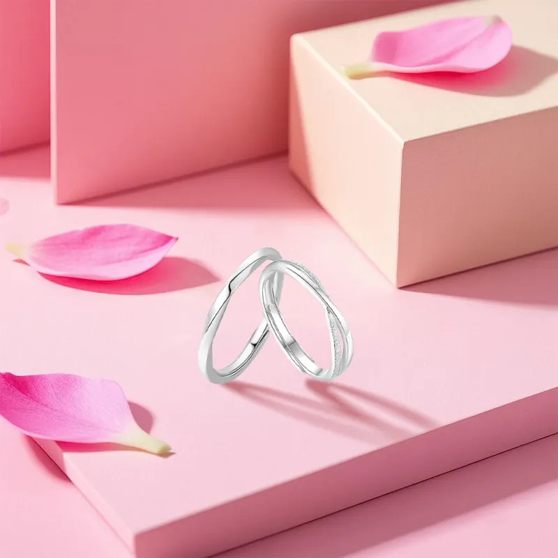 BLANK IN BLANK Sterling Silver Rings Unisex-3