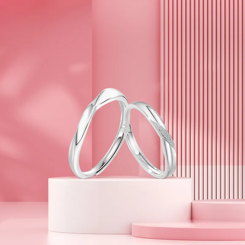 BLANK IN BLANK Sterling Silver Rings Unisex-2