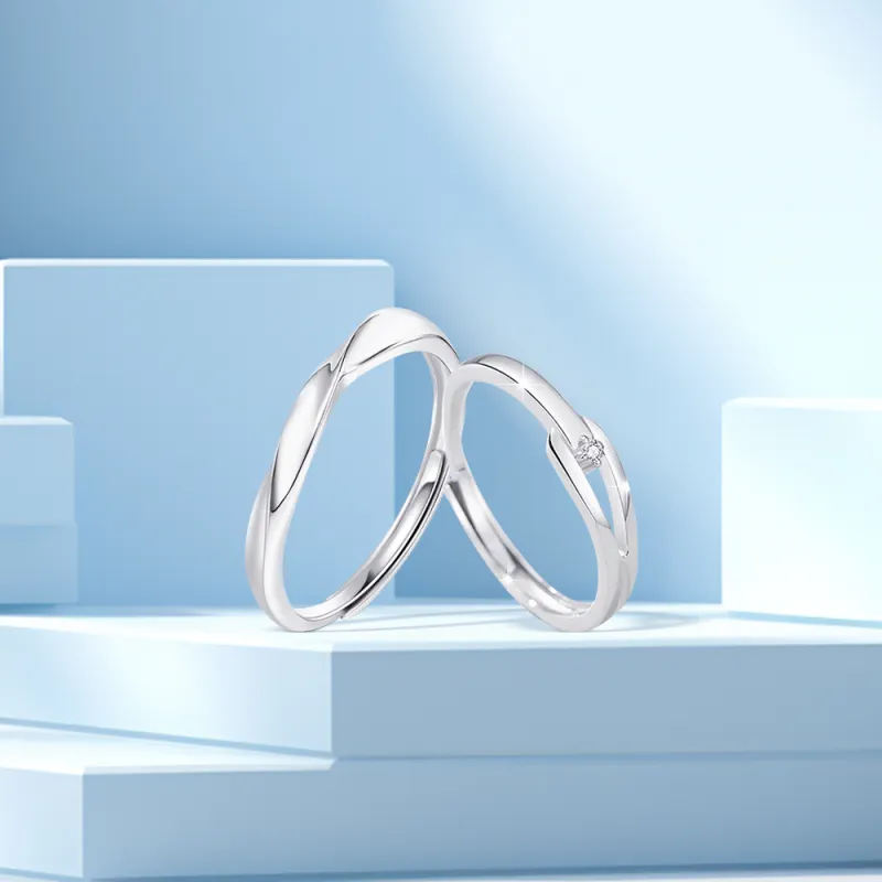 BLANK IN BLANK Sterling Silver Rings Unisex-2