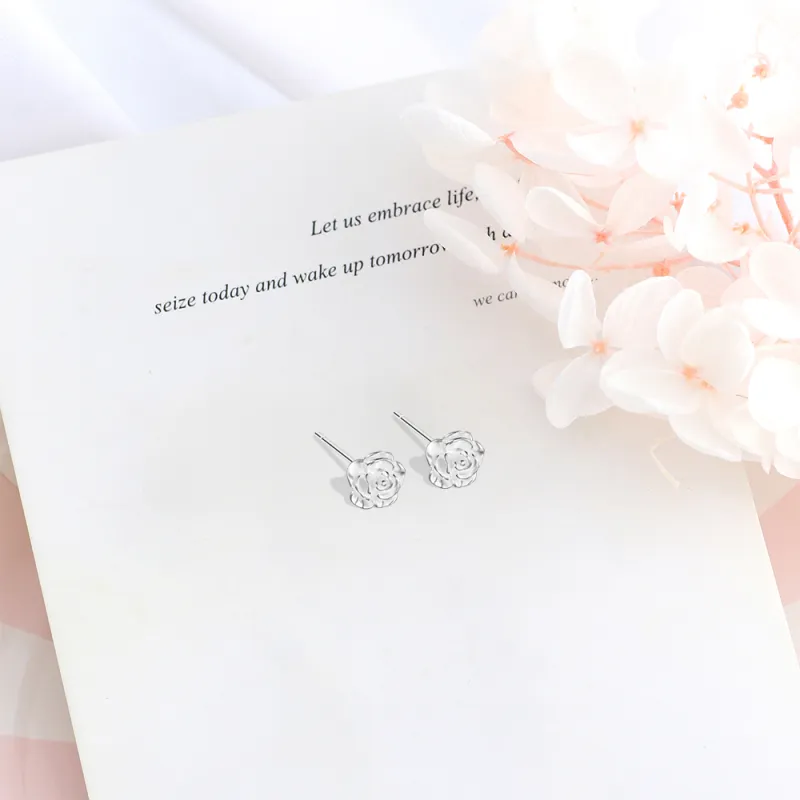 BLANK IN BLANK Sterling Silver Stud Earrings Women's Bestie Girlfriend Anniversary Couple Box-1