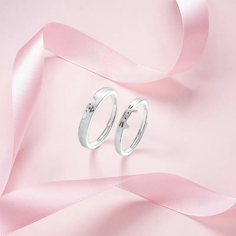 BLANK IN BLANK Sterling Silver Rings Unisex Anniversary Birthday Commemoration Box-3