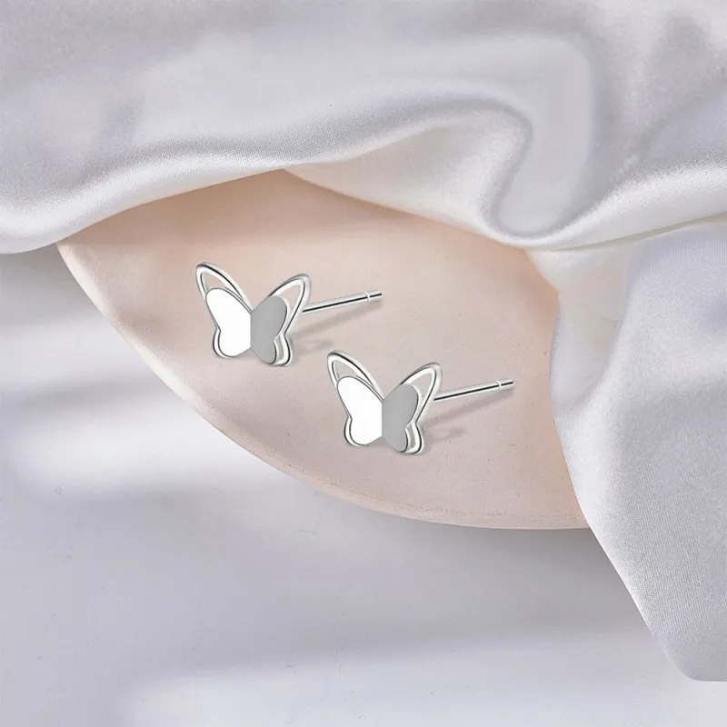 BLANK IN BLANK S 999 Fine Silver Stud Earrings Women's-3