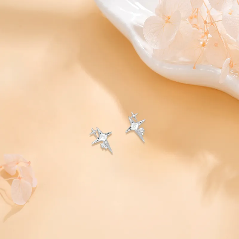 BLANK IN BLANK Zircon Stud Earrings Women's-4