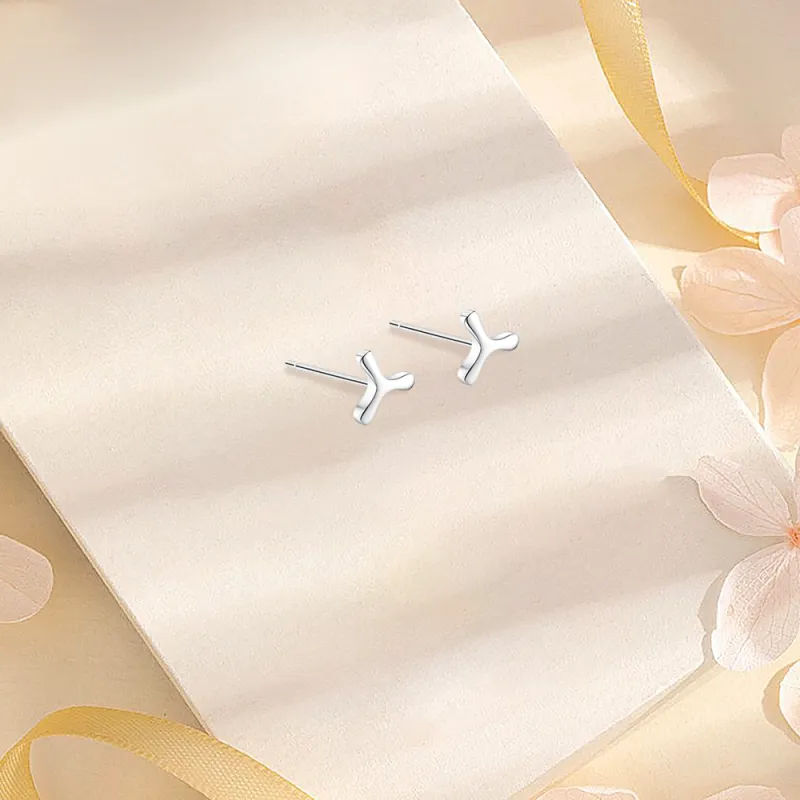BLANK IN BLANK Sterling Silver Stud Earrings Women's Birthday Gift Girl-2