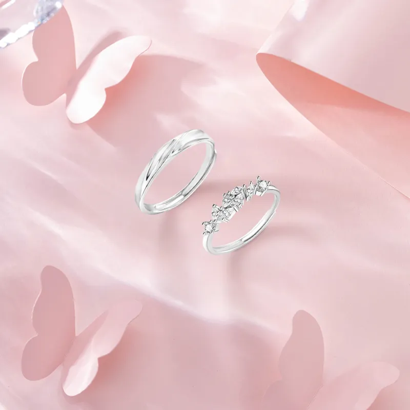 BLANK IN BLANK Sterling Silver Rings Unisex Girlfriend's Birthday-3