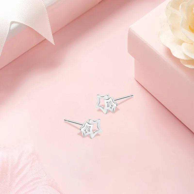 BLANK IN BLANK Sterling Silver Stud Earrings Women's Anniversary Bestie Girlfriend Birthday Women's-4