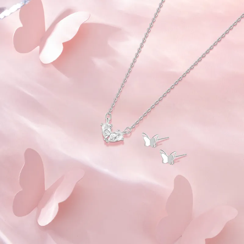 BLANK IN BLANK Sterling Silver Necklaces Women's Bestie Couple Birthday Gift Girl-2