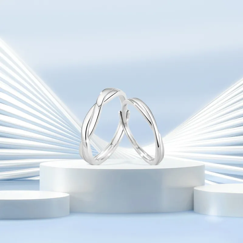 BLANK IN BLANK Sterling Silver Rings Unisex-2