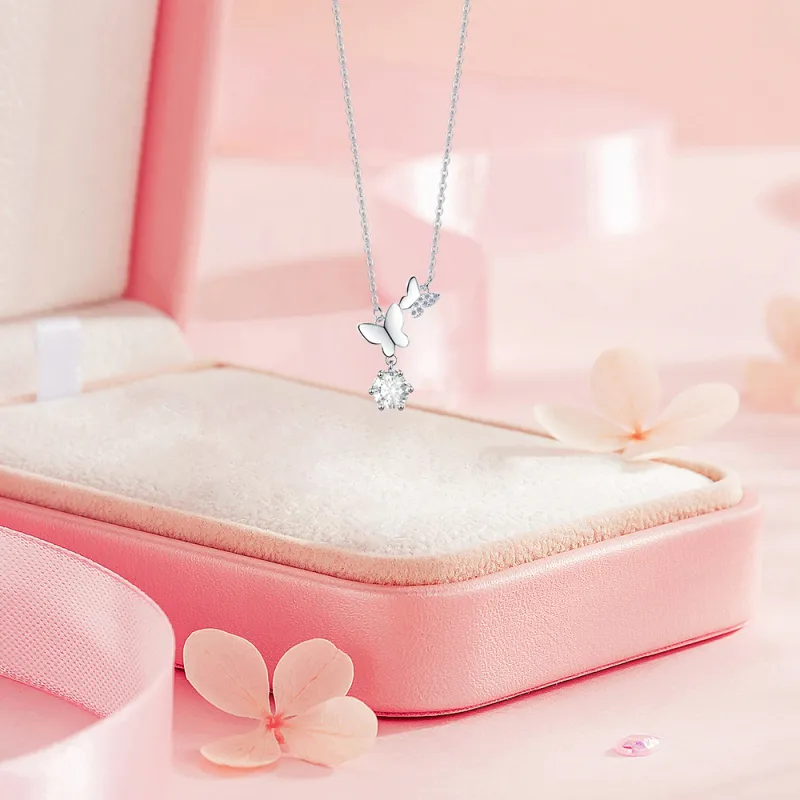 BLANK IN BLANK Zircon Necklaces Women's Bestie Girlfriend Couple Birthday Girl-1