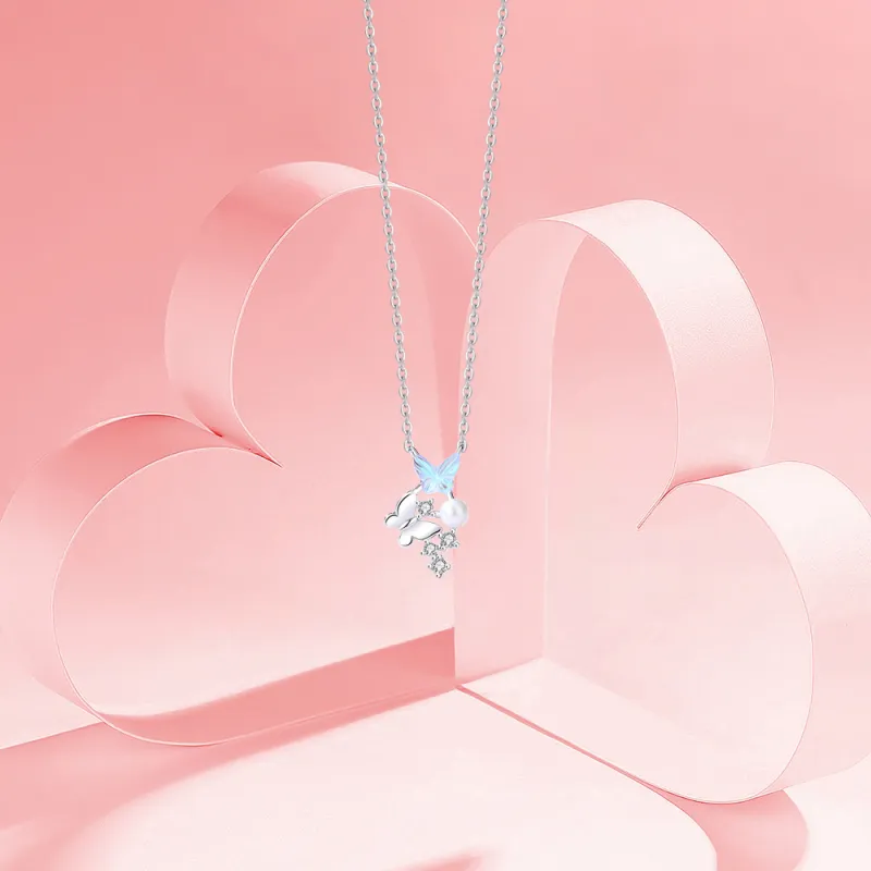 BLANK IN BLANK Zircon Necklaces Women's Bestie Girlfriend Couple Birthday Girl-1