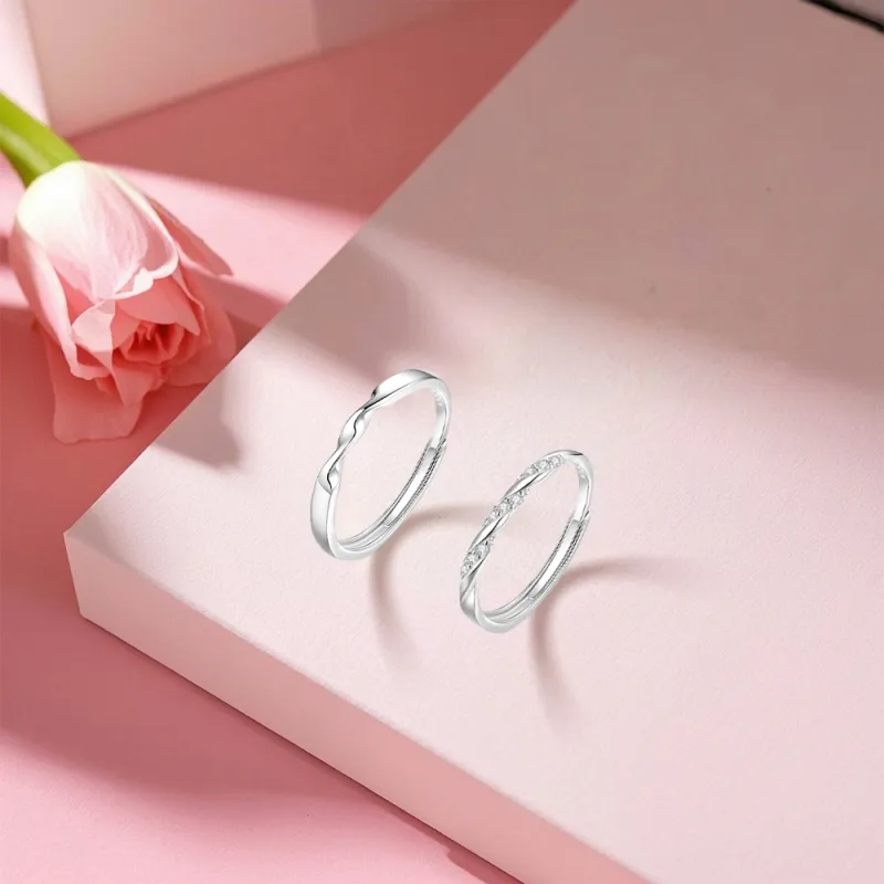 BLANK IN BLANK Sterling Silver Rings Unisex Silver-3