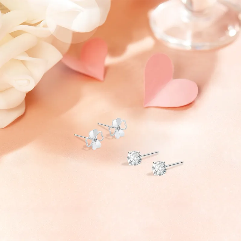 BLANK IN BLANK Sterling Silver Stud Earrings Women's Anniversary Birthday Present Box-5