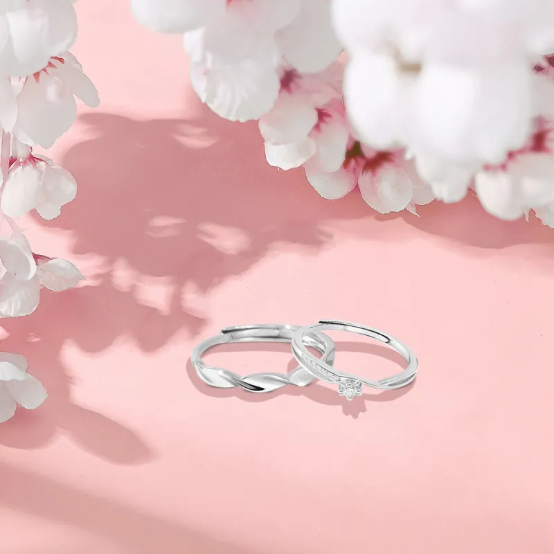 BLANK IN BLANK Sterling Silver Rings Unisex-4