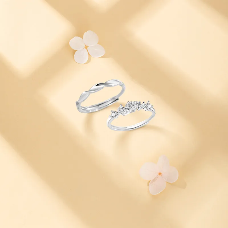 BLANK IN BLANK Sterling Silver Rings Unisex Anniversary Of Girlfriend's Birthday-3