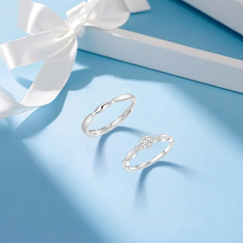 BLANK IN BLANK Sterling Silver Rings Unisex-3