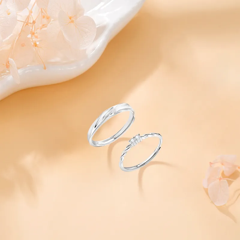 BLANK IN BLANK Sterling Silver Rings Unisex-3