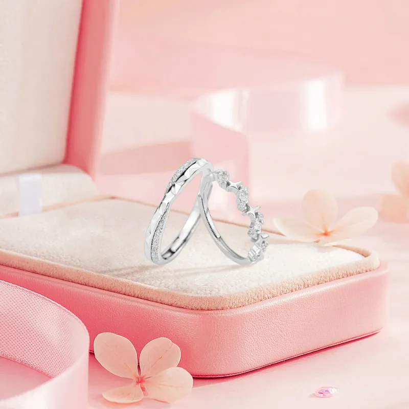 BLANK IN BLANK Sterling Silver Rings Unisex-2