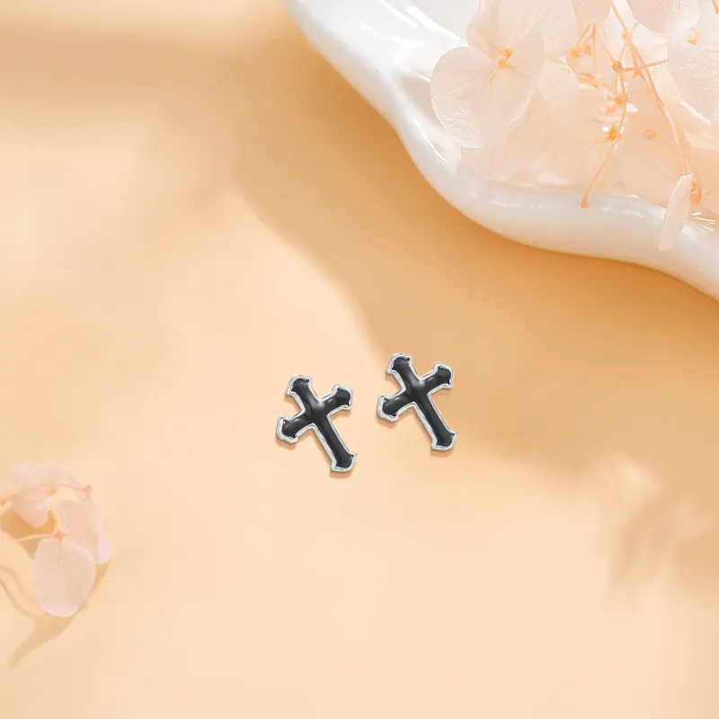 BLANK IN BLANK Sterling Silver Stud Earrings Unisex-4