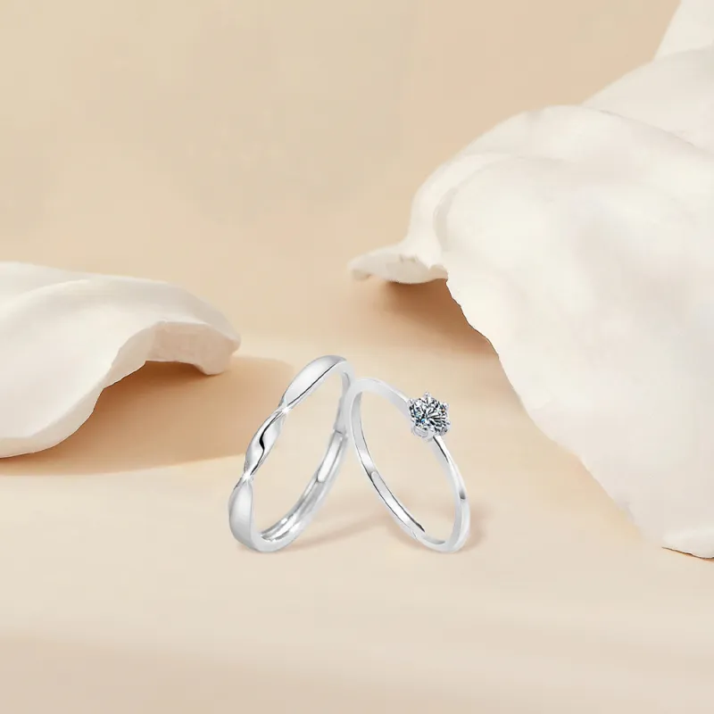 BLANK IN BLANK Sterling Silver Rings Unisex-2