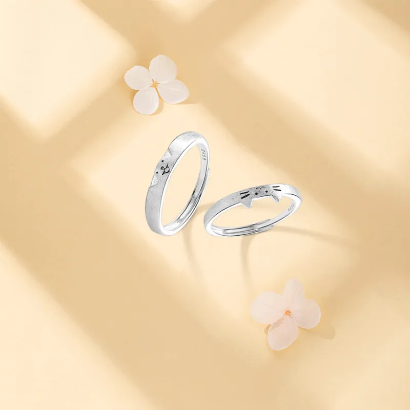 BLANK IN BLANK Sterling Silver Rings Unisex Anniversary Birthday Commemoration Box-4