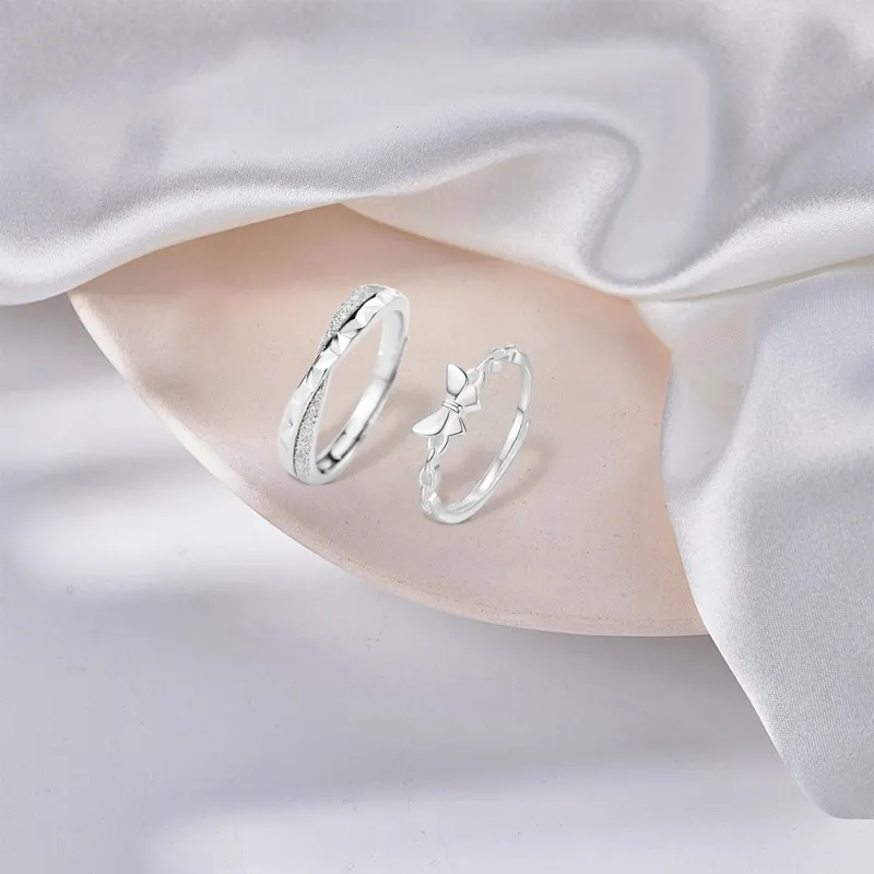 BLANK IN BLANK Sterling Silver Rings Unisex-4
