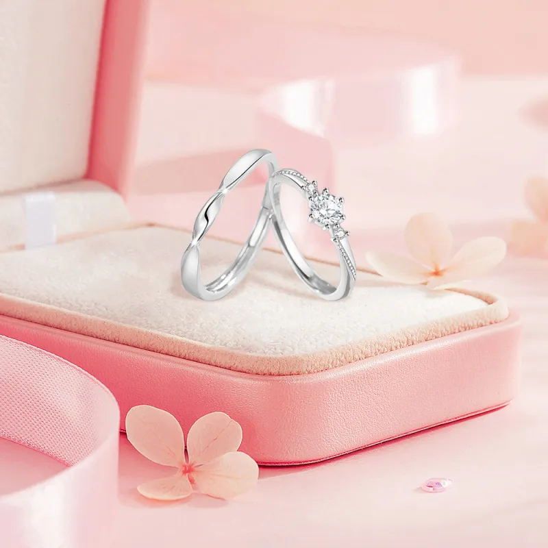 BLANK IN BLANK Sterling Silver Rings Unisex Snake Year Decorative Box-3