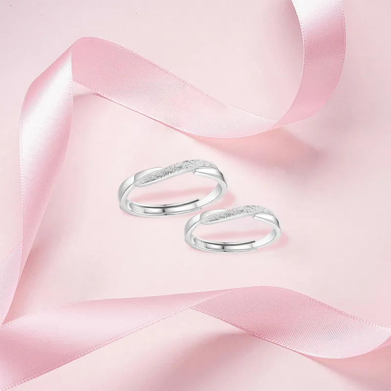 BLANK IN BLANK Sterling Silver Rings Unisex Anniversary Birthday Box-3