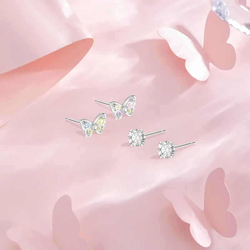 BLANK IN BLANK Sterling Silver Stud Earrings Women's Anniversary Birthday Box-3