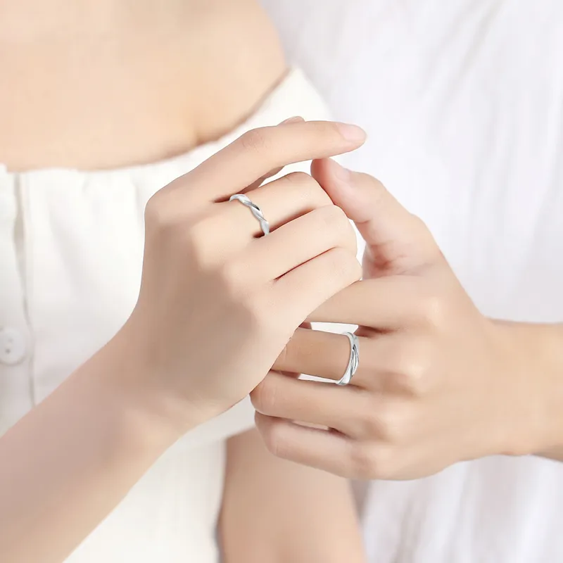 BLANK IN BLANK Sterling Silver Rings Unisex-1
