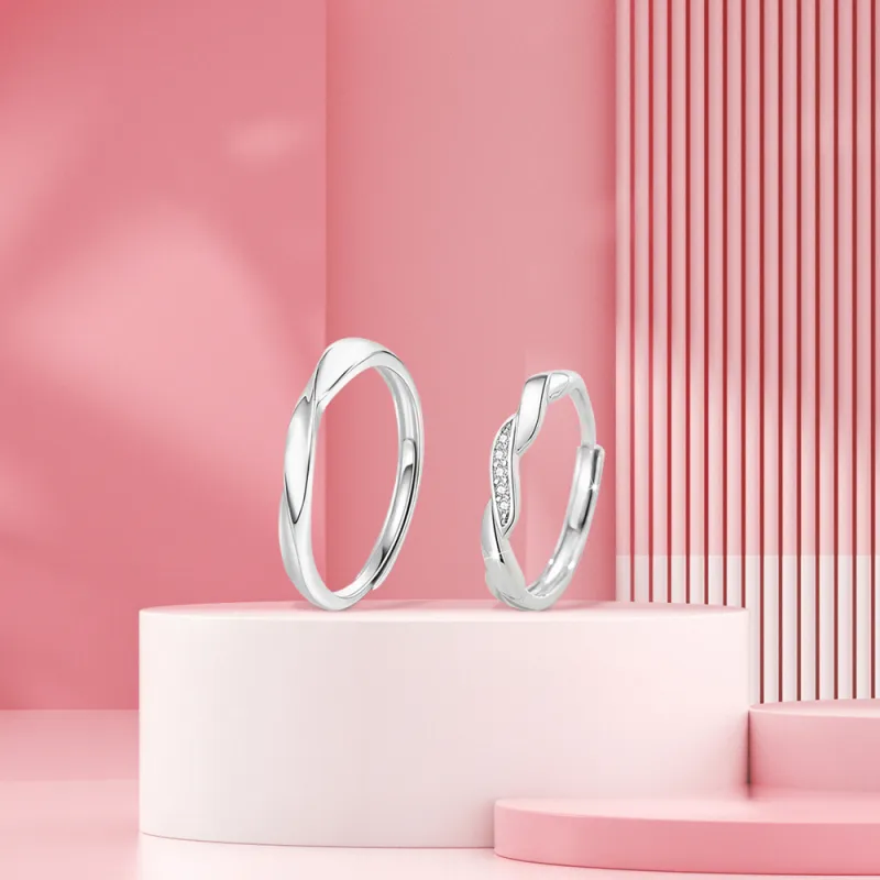 BLANK IN BLANK Sterling Silver Rings Unisex-4