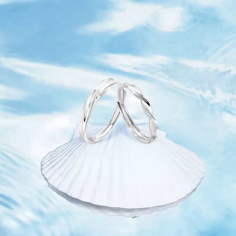 BLANK IN BLANK Sterling Silver Rings Unisex-2