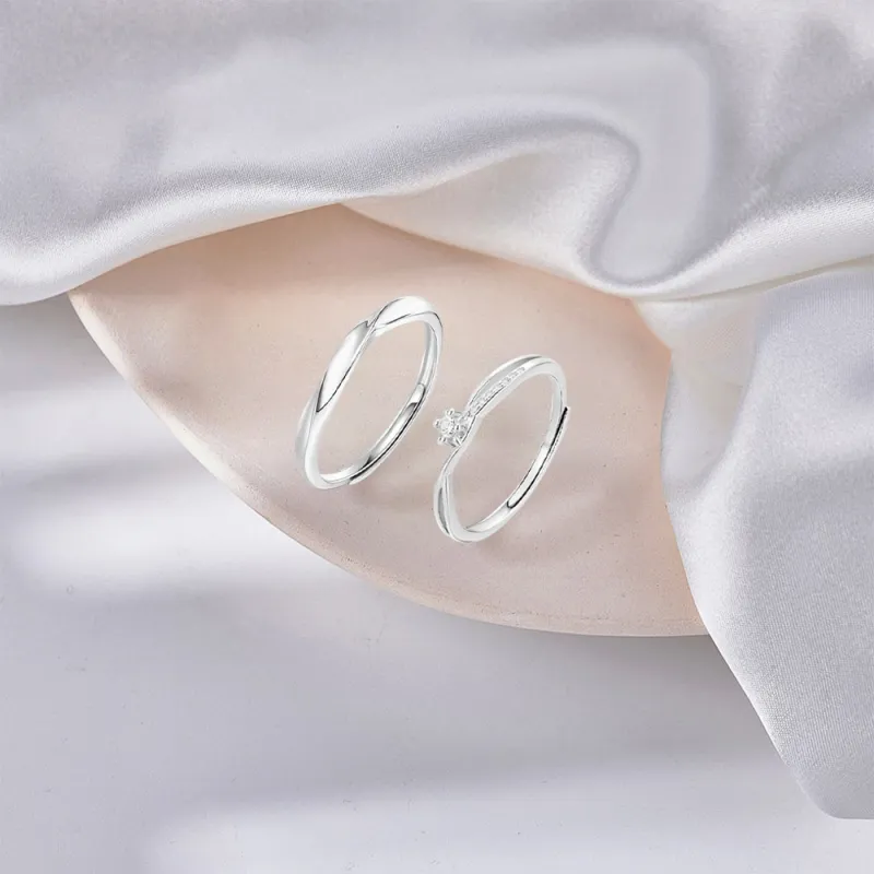 BLANK IN BLANK Sterling Silver Rings Unisex-4